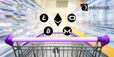 which company does overstock.com use for cryptocurrency exchange